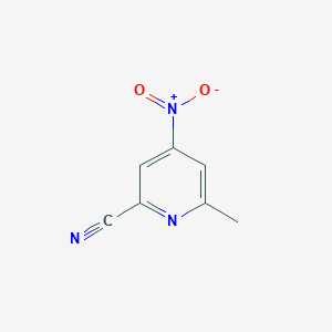 molecular formula C7H5N3O2 B1600239 6-甲基-4-硝基-2-氰基吡啶 CAS No. 30235-12-2