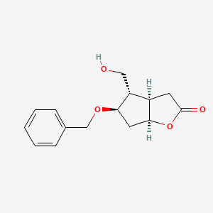 molecular formula C15H18O4 B1600242 (3aR,4S,5R,6aS)-4-(hydroxymethyl)-5-phenylmethoxy-3,3a,4,5,6,6a-hexahydrocyclopenta[b]furan-2-one CAS No. 81190-06-9