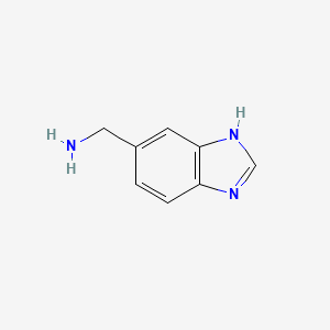 molecular formula C8H10ClN3 B1600254 (1H-苯并[D]咪唑-5-基)甲胺 CAS No. 164648-60-6