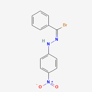 molecular formula C13H10BrN3O2 B1600258 N-(4-Nitrophenyl)benzenecarbohydrazonoyl bromide CAS No. 962-13-0
