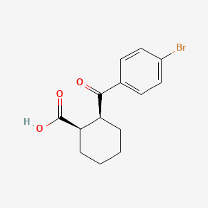 molecular formula C14H14BrO3- B1600281 CIS-2-(4-BROMOBENZOYL)-1-CYCLOHEXANE-CARBOXYLIC ACID CAS No. 85603-41-4