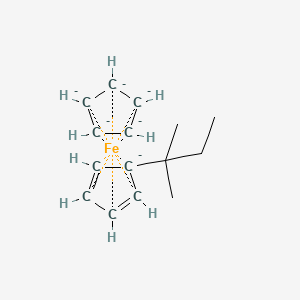 molecular formula C15H20Fe-6 B1600287 Amylferrocene; 0.97 CAS No. 53954-86-2
