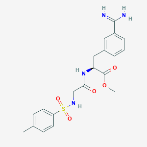 molecular formula C20H24N4O5S B160029 Methyl N-[(4-methylphenyl)sulfonyl]glycyl-3-[amino(imino)methyl]-D-phenylalaninate CAS No. 133397-81-6