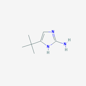 molecular formula C7H13N3 B1600299 4-叔丁基-1H-咪唑-2-胺 CAS No. 82560-19-8