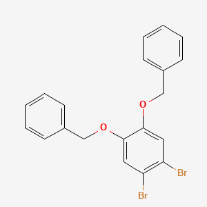 molecular formula C20H16Br2O2 B1600313 Benzene, 1,2-dibromo-4,5-bis(phenylmethoxy)- CAS No. 206995-42-8