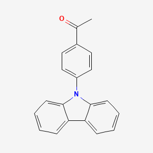 molecular formula C20H15NO B1600317 1-(4-(9H-carbazol-9-yl)phenyl)ethanone CAS No. 142116-85-6