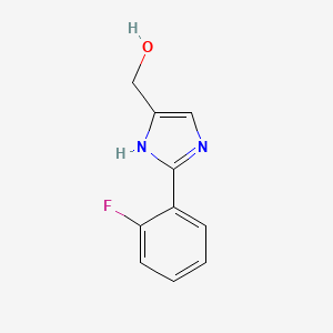 molecular formula C10H9FN2O B1600328 (2-(2-Fluorophenyl)-1H-imidazol-5-yl)methanol CAS No. 906477-25-6
