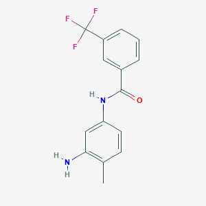 molecular formula C15H13F3N2O B1600336 N-(3-amino-4-methylphenyl)-3-(trifluoromethyl)benzamide CAS No. 30069-31-9