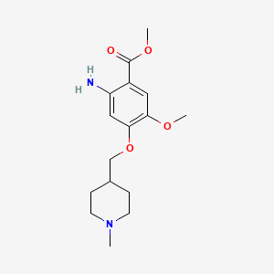 molecular formula C16H24N2O4 B1600338 Methyl 2-amino-5-methoxy-4-((1-methylpiperidin-4-yl)methoxy)benzoate CAS No. 635678-10-3