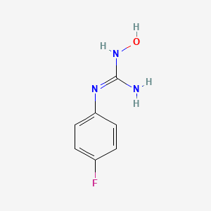 molecular formula C7H8FN3O B1600374 Guanidine,N-(4-fluorophenyl)-N'-hydroxy- CAS No. 401510-51-8