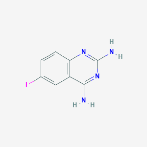 molecular formula C8H7IN4 B160038 6-Iodoquinazoline-2,4-diamine CAS No. 132131-20-5