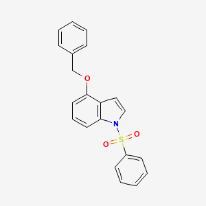molecular formula C21H17NO3S B1600384 4-(benzyloxy)-1-(phenylsulfonyl)-1H-indole CAS No. 79315-62-1
