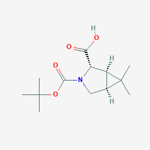 molecular formula C13H21NO4 B1600412 (1R,2S,5S)-3-(叔丁氧羰基)-6,6-二甲基-3-氮杂双环[3.1.0]己烷-2-羧酸 CAS No. 219754-02-6