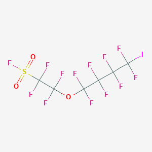 molecular formula C6F13IO3S B1600427 1,1,2,2-Tetrafluoro-2-(1,1,2,2,3,3,4,4-octafluoro-4-iodobutoxy)ethanesulfonyl fluoride CAS No. 67990-76-5