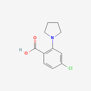 4-Chloro-2-pyrrolidinobenzoic acid