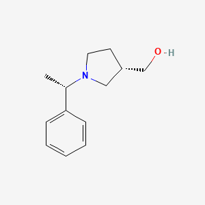 molecular formula C13H19NO B1600444 ((S)-1-((S)-1-phenylethyl)pyrrolidin-3-yl)methanol CAS No. 173724-95-3