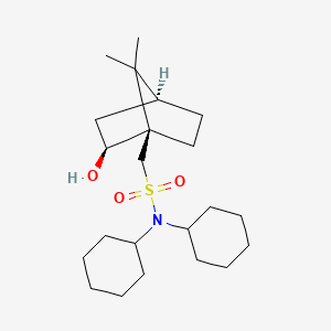 molecular formula C22H39NO3S B1600449 N,N-Dicyclohexyl-1-[(1R,2S,4S)-2-hydroxy-7,7-dimethylbicyclo[2.2.1]heptan-1-yl]methanesulfonamide CAS No. 99295-72-4