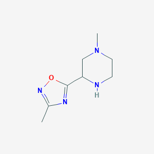3-Methyl-5-(4-methylpiperazin-2-yl)-1,2,4-oxadiazole