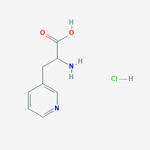molecular formula C8H11ClN2O2 B1600503 2-Amino-3-(pyridin-3-yl)propanoic acid hydrochloride CAS No. 856570-92-8