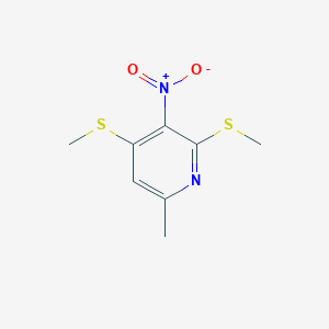 molecular formula C8H10N2O2S2 B1600509 6-methyl-2,4-bis(methylthio)-3-nitroPyridine CAS No. 134992-24-8