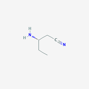 molecular formula C5H10N2 B1600513 (S)-3-Aminopentanenitrile CAS No. 639804-64-1