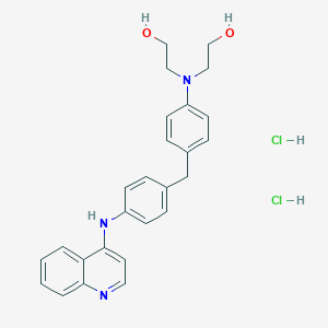 2,2'-((4-((4-(4-Quinolinylamino)phenyl)methyl)phenyl)imino)bis-ethanol dihydrochloride