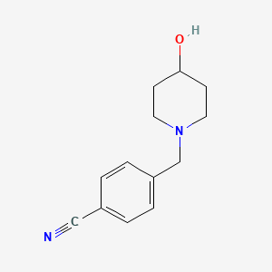4-((4-Hydroxypiperidin-1-yl)methyl)benzonitrile