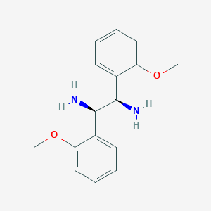 molecular formula C16H20N2O2 B1600568 (1R,2R)-1,2-bis(2-methoxyphenyl)ethane-1,2-diamine CAS No. 758691-50-8