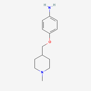 molecular formula C13H20N2O B1600582 4-((1-Methylpiperidin-4-yl)methoxy)aniline CAS No. 902454-26-6