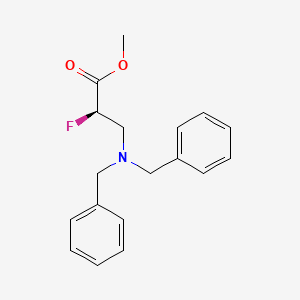 molecular formula C18H20FNO2 B1600590 Methyl (R)-3-(Dibenzylamino)-2-fluoropropanoate CAS No. 88099-68-7