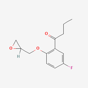 1-[5-Fluoro-2-(oxiranylmethoxy)phenyl]butan-1-one