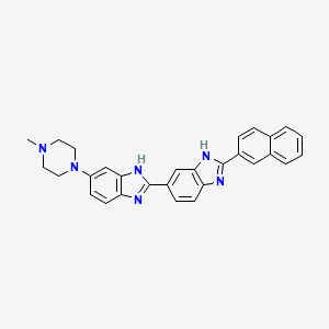 molecular formula C29H26N6 B1600619 6-(4-methylpiperazin-1-yl)-2-(2-naphthalen-2-yl-3H-benzimidazol-5-yl)-1H-benzimidazole CAS No. 23491-55-6