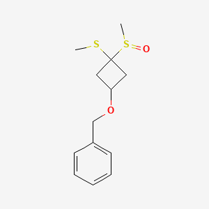 [[[3-(methylsulfinyl)-3-(methylthio)cyclobutyl]oxy]methyl]Benzene