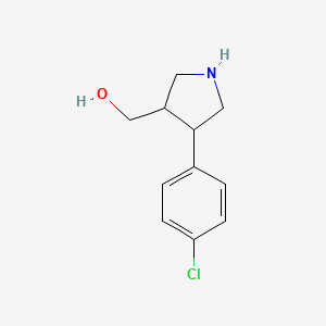 [4-(4-Chlorophenyl)pyrrolidin-3-yl]methanol