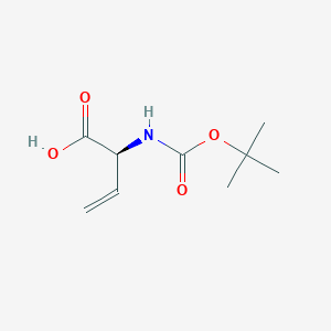 molecular formula C9H15NO4 B1600671 (S)-2-((tert-Butoxycarbonyl)amino)but-3-enoic acid CAS No. 91028-39-6