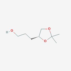 molecular formula C8H16O3 B1600702 3-[(4R)-2,2-dimethyl-1,3-dioxolan-4-yl]propan-1-ol CAS No. 133008-08-9