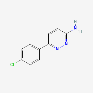 molecular formula C10H8ClN3 B1600714 6-(4-Chlorophenyl)pyridazin-3-amine CAS No. 58059-47-5