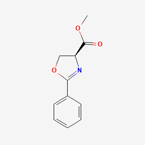 molecular formula C11H11NO3 B1600740 Methyl (S)-(+)-4,5-dihydro-2-phenyl-4-oxazolecarboxylate CAS No. 78715-83-0