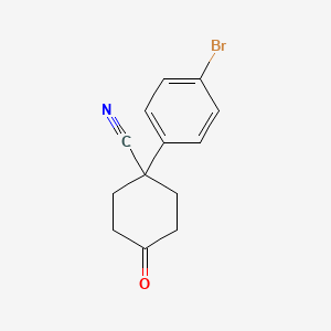 molecular formula C13H12BrNO B1600770 1-(4-Bromophenyl)-4-oxocyclohexanecarbonitrile CAS No. 65619-28-5
