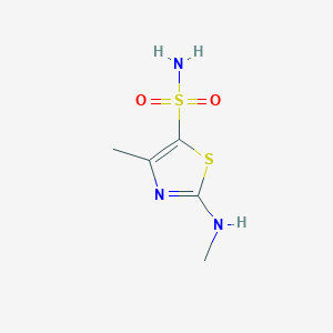molecular formula C5H9N3O2S2 B1600795 2-Methylamino-4-methylthiazole-5-sulfonamide CAS No. 348086-68-0