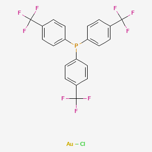 molecular formula C21H12AuClF9P B1600810 Chloro[tris(para-trifluoromethylphenyl)phosphine]gold(I) CAS No. 385815-83-8