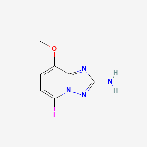 molecular formula C7H7IN4O B1600811 5-Iodo-8-methoxy-[1,2,4]triazolo[1,5-A]pyridin-2-amine CAS No. 492468-97-0