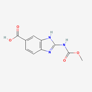 molecular formula C10H9N3O4 B1600821 2-Methoxycarbonylamino-3H-benzoimidazole-5-carboxylic acid CAS No. 65003-40-9