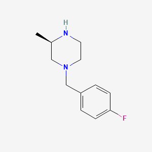 molecular formula C12H17FN2 B1600837 (r)-1-(4-Fluorobenzyl)-3-methylpiperazine CAS No. 422270-29-9