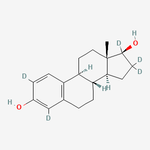 molecular formula C18H24O2 B1600838 (8R,9S,13S,14S,17S)-2,4,16,16,17-pentadeuterio-13-methyl-6,7,8,9,11,12,14,15-octahydrocyclopenta[a]phenanthrene-3,17-diol CAS No. 221093-45-4