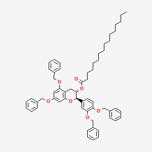 molecular formula C59H68O7 B1600857 (2R-trans)-5,7-Bis(benzyloxy)-2-(3,4-bis(phenylmethoxy)phenyl)-3,4-dihydro-2H-1-benzopyran-3-yl palmitate CAS No. 71627-65-1