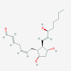 molecular formula C20H32O4 B160086 (2E,5Z)-7-[(1R,2R,3R,5S)-3,5-dihydroxy-2-[(E,3S)-3-hydroxyoct-1-enyl]cyclopentyl]hepta-2,5-dienal CAS No. 62410-84-8