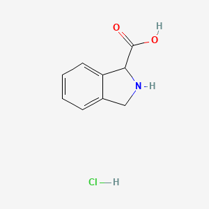 molecular formula C9H10ClNO2 B1600862 2,3-Dihydro-1H-isoindole-1-carboxylic acid hydrochloride CAS No. 96016-96-5