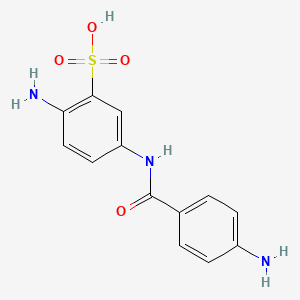 2-Amino-5-(4-aminobenzamido)benzenesulfonic acid