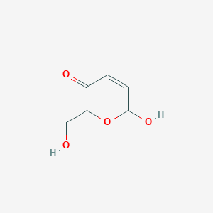 molecular formula C6H8O4 B160088 2-Hydroxy-6-(hydroxymethyl)-2H-pyran-5-one CAS No. 135029-81-1